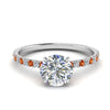 Load image into Gallery viewer, eternity-hidden-halo-diamond-engagement-ring-with-orange-sapphire-in-FD-9168RORGSAORANGLE3-NL-WG