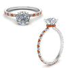 Load image into Gallery viewer, eternity-hidden-halo-diamond-engagement-ring-with-orange-sapphire-in-FD-9168RORGSAORANGLE3-NL-WG
