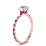 Load image into Gallery viewer, eternity-hidden-halo-diamond-engagement-ring-with-pink-sapphire-in-FD-9168RORGSADRPIANGLE3-NL-RG
