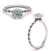 Load image into Gallery viewer, eternity-hidden-halo-diamond-engagement-ring-with-pink-sapphire-in-FD-9168RORGSADRPIANGLE3-NL-WG