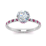 Load image into Gallery viewer, eternity-hidden-halo-diamond-engagement-ring-with-pink-sapphire-in-FD-9168RORGSADRPIANGLE3-NL-WG
