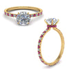 Load image into Gallery viewer, eternity-hidden-halo-diamond-engagement-ring-with-pink-sapphire-in-FD-9168RORGSADRPIANGLE3-NL-YG