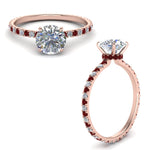 Load image into Gallery viewer, eternity-hidden-halo-diamond-engagement-ring-with-ruby-in-FD-9168RORGRUDRANGLE3-NL-RG
