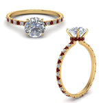 Load image into Gallery viewer, eternity-hidden-halo-diamond-engagement-ring-with-ruby-in-FD-9168RORGRUDRANGLE3-NL-YG
