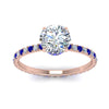 Load image into Gallery viewer, eternity-hidden-halo-diamond-engagement-ring-with-sapphire-in-FD-9168RORGSABLANGLE3-NL-RG