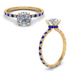 Load image into Gallery viewer, eternity-hidden-halo-diamond-engagement-ring-with-sapphire-in-FD-9168RORGSABLANGLE3-NL-YG