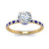 Load image into Gallery viewer, eternity-hidden-halo-diamond-engagement-ring-with-sapphire-in-FD-9168RORGSABLANGLE3-NL-YG