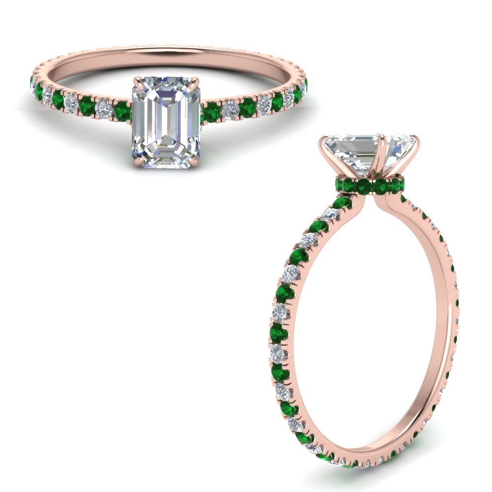 eternity-hidden-halo-emerald-cut-diamond-engagement-ring-with-emerald-in-FD-9168EMRGEMGRANGLE3-NL-RG