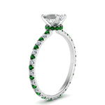 Load image into Gallery viewer, eternity-hidden-halo-emerald-cut-diamond-engagement-ring-with-emerald-in-FD-9168EMRGEMGRANGLE3-NL-WG