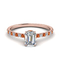 Thumbnail 69 - eternity-hidden-halo-emerald-cut-diamond-engagement-ring-with-orange-sapphire-in-FD-9168EMRGSAORANGLE3-NL-RG