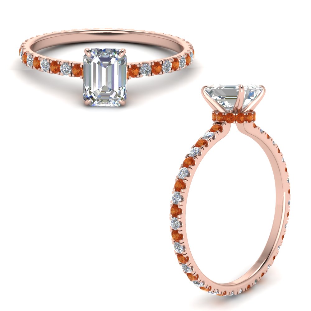 eternity-hidden-halo-emerald-cut-diamond-engagement-ring-with-orange-sapphire-in-FD-9168EMRGSAORANGLE3-NL-RG