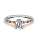 Thumbnail 41 - eternity-hidden-halo-emerald-cut-diamond-engagement-ring-with-orange-sapphire-in-FD-9168EMRGSAORANGLE3-NL-WG