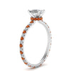 Load image into Gallery viewer, eternity-hidden-halo-emerald-cut-diamond-engagement-ring-with-orange-sapphire-in-FD-9168EMRGSAORANGLE3-NL-WG