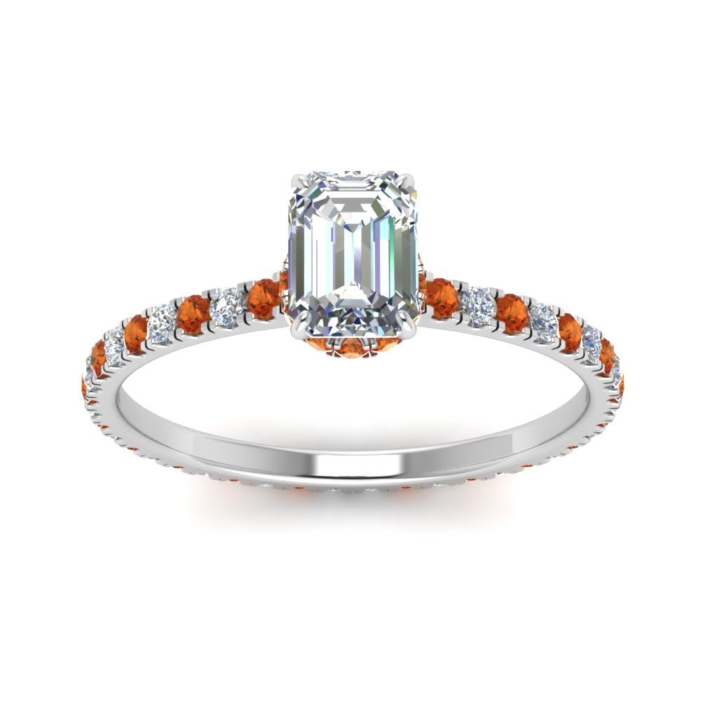 eternity-hidden-halo-emerald-cut-diamond-engagement-ring-with-orange-sapphire-in-FD-9168EMRGSAORANGLE3-NL-WG