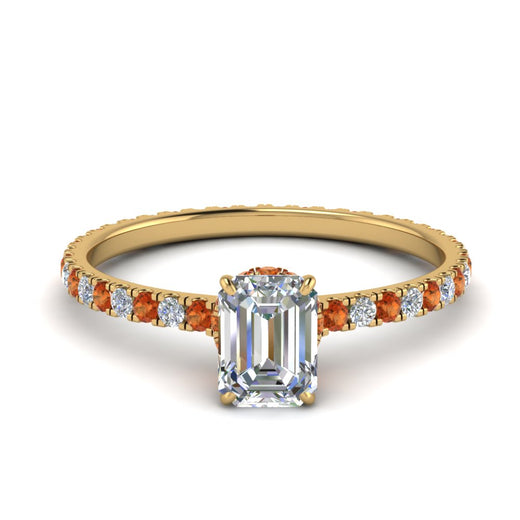 eternity-hidden-halo-emerald-cut-diamond-engagement-ring-with-orange-sapphire-in-FD-9168EMRGSAORANGLE3-NL-YG