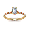 Thumbnail 15 - eternity-hidden-halo-emerald-cut-diamond-engagement-ring-with-orange-sapphire-in-FD-9168EMRGSAORANGLE3-NL-YG