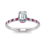 Load image into Gallery viewer, eternity-hidden-halo-emerald-cut-diamond-engagement-ring-with-pink-sapphire-in-FD-9168EMRGSADRPIANGLE3-NL-WG

