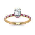 Thumbnail 11 - eternity-hidden-halo-emerald-cut-diamond-engagement-ring-with-pink-sapphire-in-FD-9168EMRGSADRPIANGLE3-NL-YG