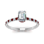 Load image into Gallery viewer, eternity-hidden-halo-emerald-cut-diamond-engagement-ring-with-ruby-in-FD-9168EMRGRUDRANGLE3-NL-WG