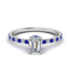 Load image into Gallery viewer, eternity-hidden-halo-emerald-cut-diamond-engagement-ring-with-sapphire-in-FD-9168EMRGSABLANGLE3-NL-WG