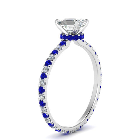 eternity-hidden-halo-emerald-cut-diamond-engagement-ring-with-sapphire-in-FD-9168EMRGSABLANGLE3-NL-WG