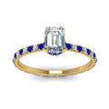 Thumbnail 7 - eternity-hidden-halo-emerald-cut-diamond-engagement-ring-with-sapphire-in-FD-9168EMRGSABLANGLE3-NL-YG