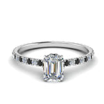 Load image into Gallery viewer, eternity-hidden-halo-emerald-cut-engagement-ring-with-black-diamond-in-FD-9168EMRGBLACKANGLE3-NL-WG