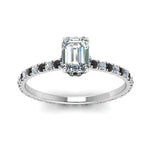 Load image into Gallery viewer, eternity-hidden-halo-emerald-cut-engagement-ring-with-black-diamond-in-FD-9168EMRGBLACKANGLE3-NL-WG
