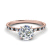 Load image into Gallery viewer, eternity-hidden-halo-engagement-ring-with-black-diamond-in-FD-9168RORGBLACKANGLE3-NL-RG