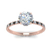 Load image into Gallery viewer, eternity-hidden-halo-engagement-ring-with-black-diamond-in-FD-9168RORGBLACKANGLE3-NL-RG