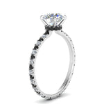 Load image into Gallery viewer, eternity-hidden-halo-engagement-ring-with-black-diamond-in-FD-9168RORGBLACKANGLE3-NL-WG
