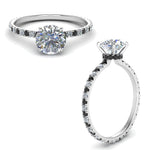 Load image into Gallery viewer, eternity-hidden-halo-engagement-ring-with-black-diamond-in-FD-9168RORGBLACKANGLE3-NL-WG
