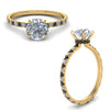 Load image into Gallery viewer, eternity-hidden-halo-engagement-ring-with-black-diamond-in-FD-9168RORGBLACKANGLE3-NL-YG