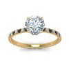 Load image into Gallery viewer, eternity-hidden-halo-engagement-ring-with-black-diamond-in-FD-9168RORGBLACKANGLE3-NL-YG