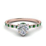 Load image into Gallery viewer, eternity-hidden-halo-heart-shaped-diamond-engagement-ring-with-emerald-in-FD-9168HTRGEMGRANGLE3-NL-RG
