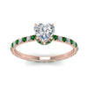 Load image into Gallery viewer, eternity-hidden-halo-heart-shaped-diamond-engagement-ring-with-emerald-in-FD-9168HTRGEMGRANGLE3-NL-RG