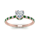 Load image into Gallery viewer, eternity-hidden-halo-heart-shaped-diamond-engagement-ring-with-emerald-in-FD-9168HTRGEMGRANGLE3-NL-RG
