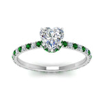 Load image into Gallery viewer, eternity-hidden-halo-heart-shaped-diamond-engagement-ring-with-emerald-in-FD-9168HTRGEMGRANGLE3-NL-WG

