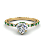 Load image into Gallery viewer, eternity-hidden-halo-heart-shaped-diamond-engagement-ring-with-emerald-in-FD-9168HTRGEMGRANGLE3-NL-YG
