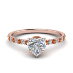Load image into Gallery viewer, eternity-hidden-halo-heart-shaped-diamond-engagement-ring-with-orange-sapphire-in-FD-9168HTRGSAORANGLE3-NL-RG
