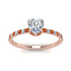Load image into Gallery viewer, eternity-hidden-halo-heart-shaped-diamond-engagement-ring-with-orange-sapphire-in-FD-9168HTRGSAORANGLE3-NL-RG