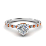 Load image into Gallery viewer, eternity-hidden-halo-heart-shaped-diamond-engagement-ring-with-orange-sapphire-in-FD-9168HTRGSAORANGLE3-NL-WG
