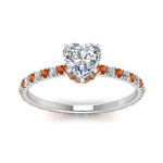 Load image into Gallery viewer, eternity-hidden-halo-heart-shaped-diamond-engagement-ring-with-orange-sapphire-in-FD-9168HTRGSAORANGLE3-NL-WG
