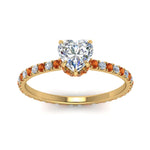 Load image into Gallery viewer, eternity-hidden-halo-heart-shaped-diamond-engagement-ring-with-orange-sapphire-in-FD-9168HTRGSAORANGLE3-NL-YG
