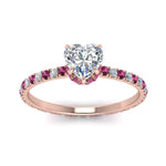 Load image into Gallery viewer, eternity-hidden-halo-heart-shaped-diamond-engagement-ring-with-pink-sapphire-in-FD-9168HTRGSADRPIANGLE3-NL-RG
