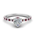 Load image into Gallery viewer, eternity-hidden-halo-heart-shaped-diamond-engagement-ring-with-ruby-in-FD-9168HTRGRUDRANGLE3-NL-WG
