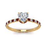 Load image into Gallery viewer, eternity-hidden-halo-heart-shaped-diamond-engagement-ring-with-ruby-in-FD-9168HTRGRUDRANGLE3-NL-YG
