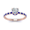 Load image into Gallery viewer, eternity-hidden-halo-heart-shaped-diamond-engagement-ring-with-sapphire-in-FD-9168HTRGSABLANGLE3-NL-RG