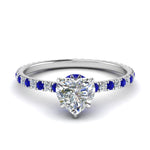 Load image into Gallery viewer, eternity-hidden-halo-heart-shaped-diamond-engagement-ring-with-sapphire-in-FD-9168HTRGSABLANGLE3-NL-WG
