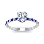 Load image into Gallery viewer, eternity-hidden-halo-heart-shaped-diamond-engagement-ring-with-sapphire-in-FD-9168HTRGSABLANGLE3-NL-WG
